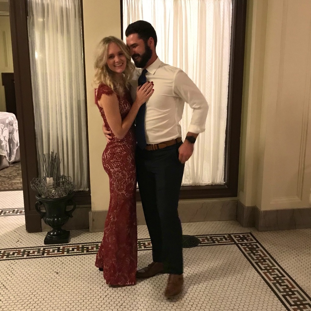 WINDSOR - Red Backless Mermaid Formal Dress